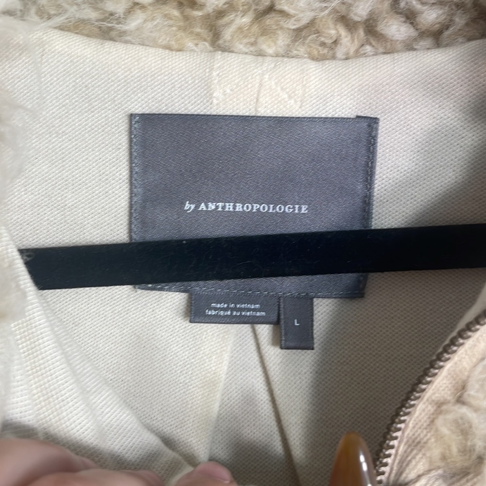 Anthropologie Sherpa zip up jacket. Size M or L - Picture 5 of 5